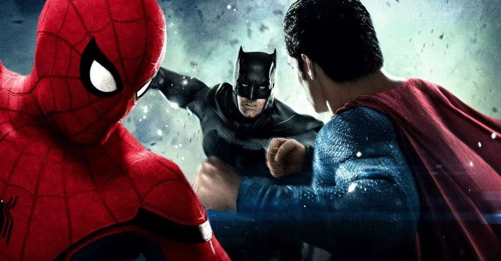 Supermán Batman y Spiderman en la gran pantalla