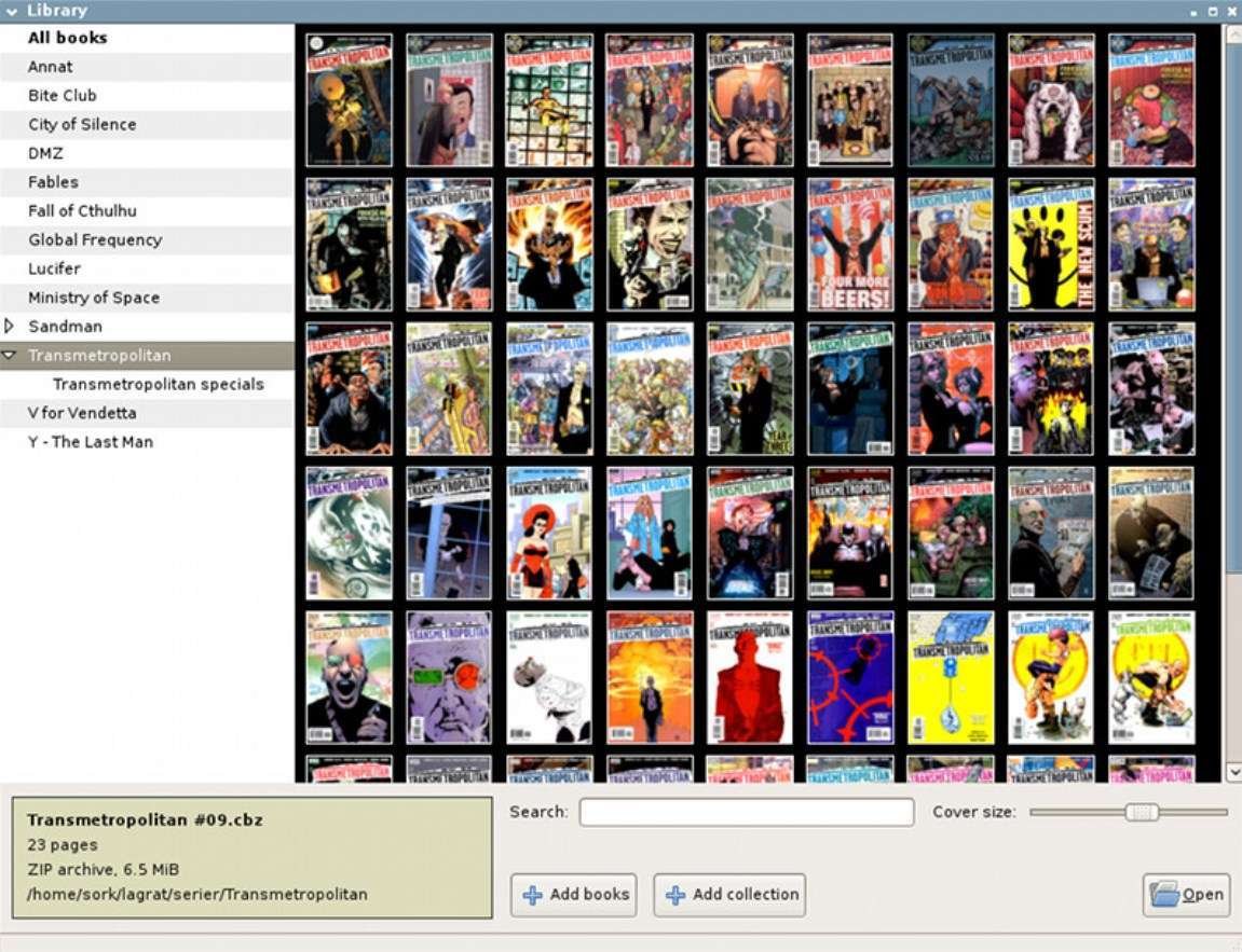 Cómic digital. Reproductor de cómics Cbr