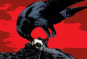 Cuervo comiéndose un ojo