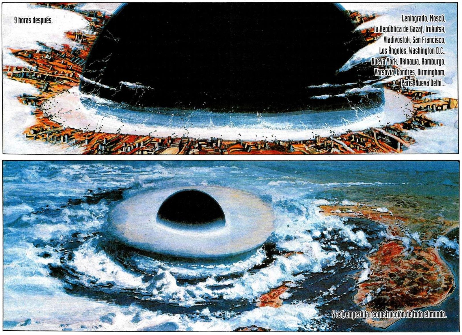 Destrucción apocalíptica en Akira