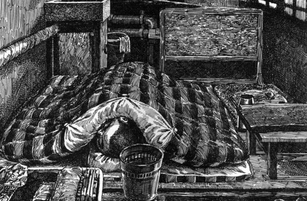 Durmiendo en la celda