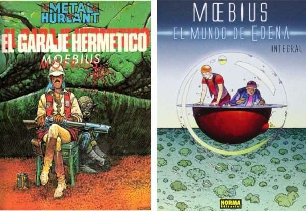 El garaje Hermético y El mundo de Edena de Moebius El garaje Hermético y El mundo de Edena de Moebius