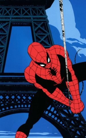 Spiderman Blue. En la Torre Eiffel