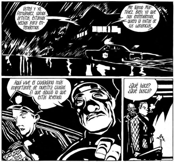 La policía patrullando la ciudad