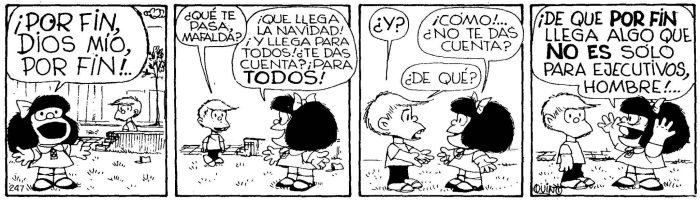 Mafalda llega la Navidad