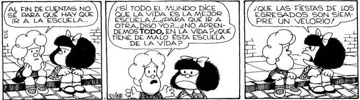 Mafalda para qué ir a-la escuela