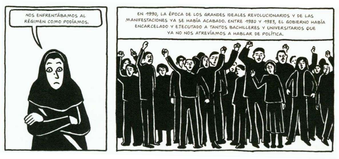 Persépolis enfrentamiento con el régimen