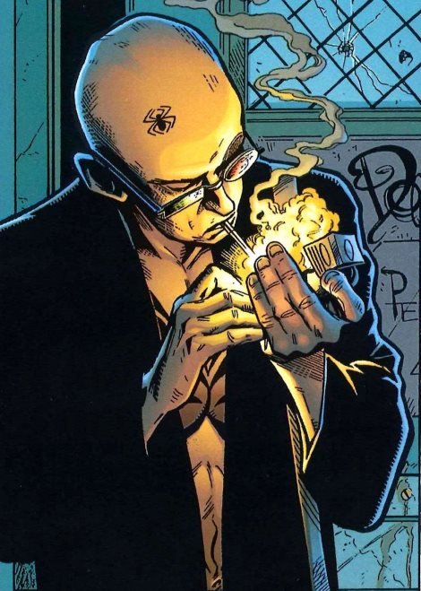Spider Jerusalem fumando en Transmetropolitan