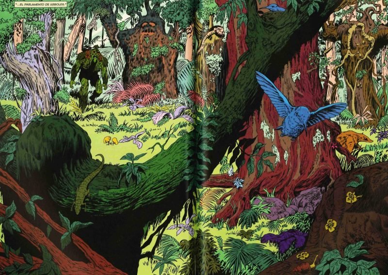 Uso del color en La cosa del pantano