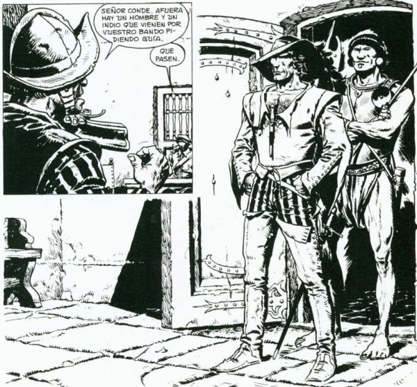 Viñeta con Indio y soldado Viñeta con Indio y soldado