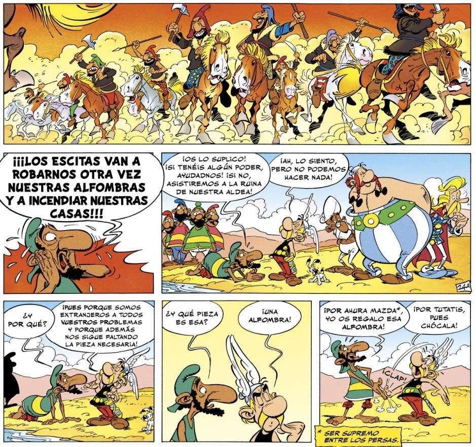 Viñeta de Astérix en la India