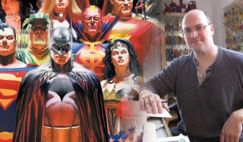 Alex Ross y algunos de sus personajes