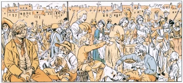 Calle abarrotada de gente Calle abarrotada de gente