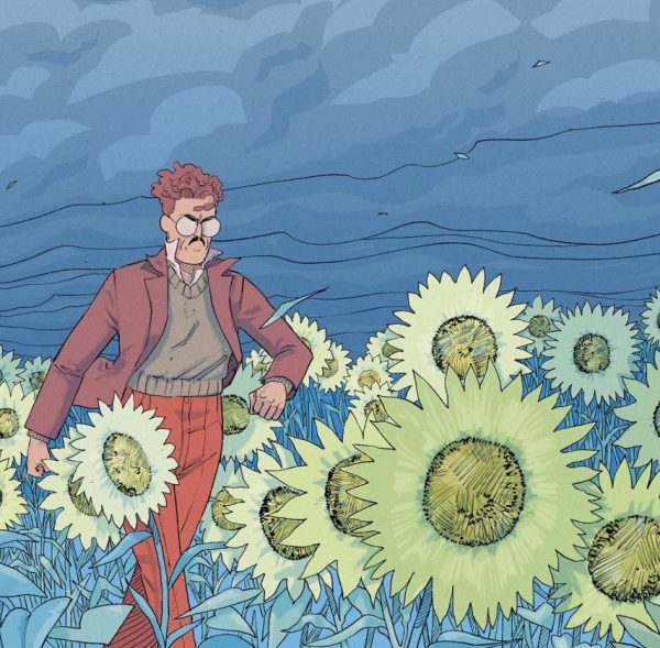 En un campo de girasoles