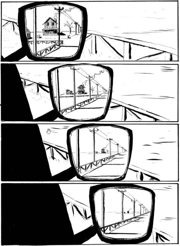 Essex County El espejo retrovisor del coche