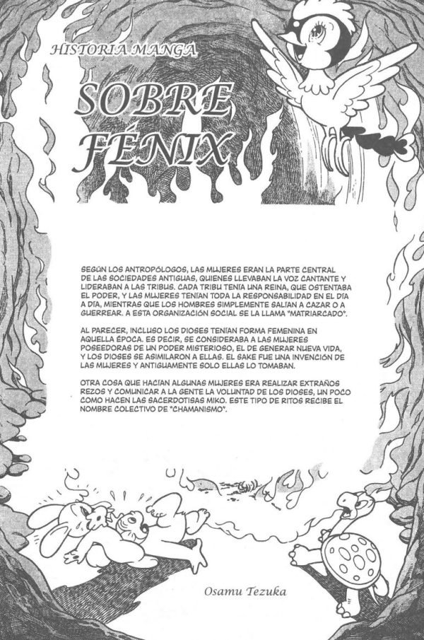 Ilustración de Osamu Tezuka Fénix. Ilustración de Osamu Tezuka