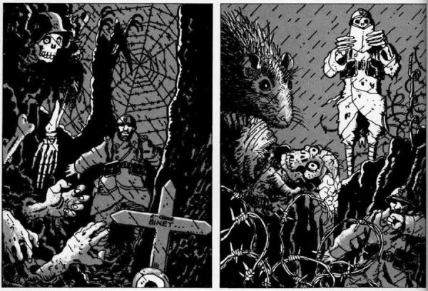 La Guerra de las Trincheras Ratas y cadáveres