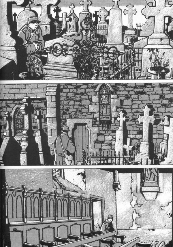 La Guerra de las Trincheras Soldado en el cementerio