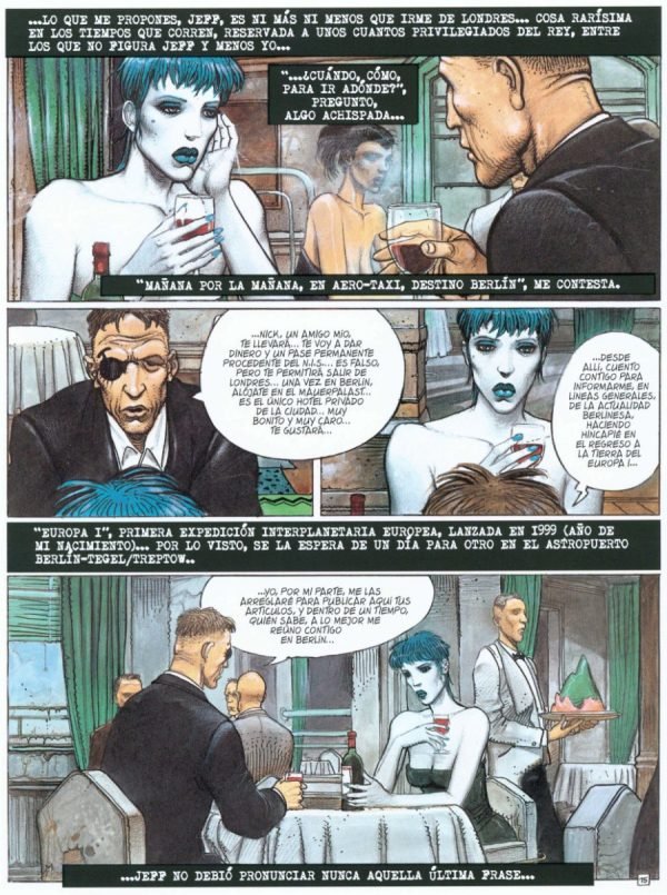 La mujer trampa cenando con Jeff