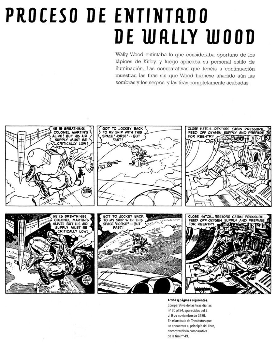 Proceso de entintado de Wally Wood. Proceso de entintado de Wally Wood.
