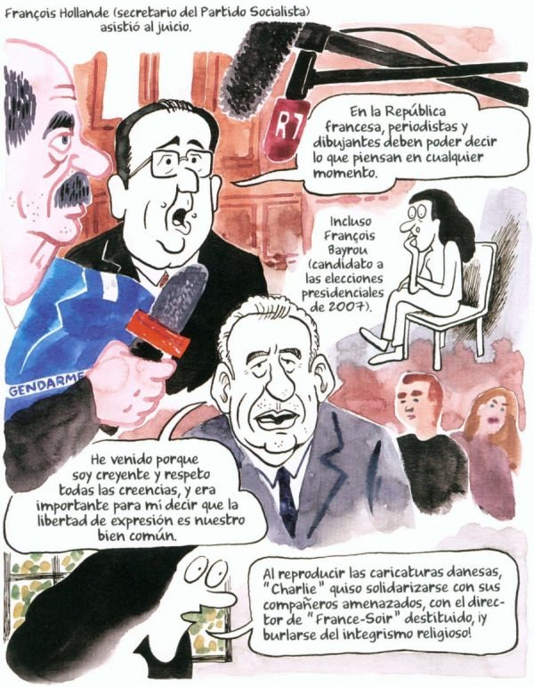 Seguir dibujando En el juicio