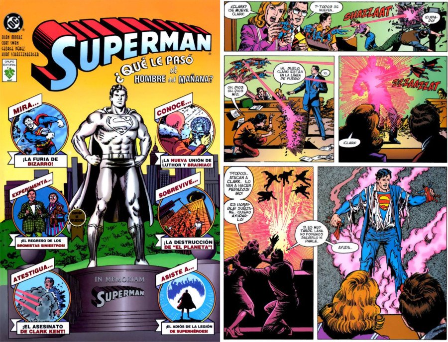 Superman Qué le pasó al hombre del mañana Portada y viñeta