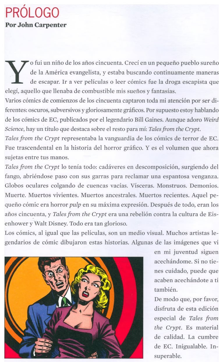 Tales From the Crypt Prólogo de John Carpenter
