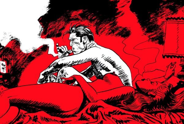 Torpedo 1936 Luca Torelli fumándose un cigarrillo junto a una mujer desnuda