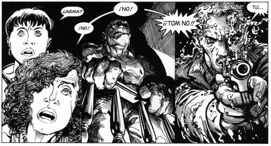 Apuntándoles con el revolver