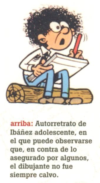 Autorretrato de Ibañez adolescente con pelo Autorretrato de Ibañez adolescente con pelo