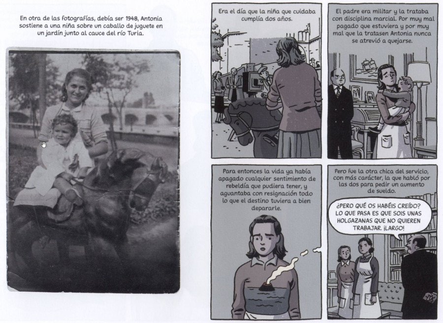 Antonia cuidando a una niña Antonia cuidando a una niña