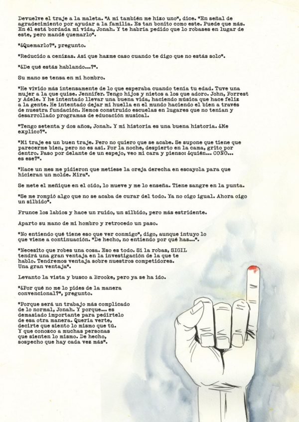 D. M. Después de la muerte Sangre en el oído