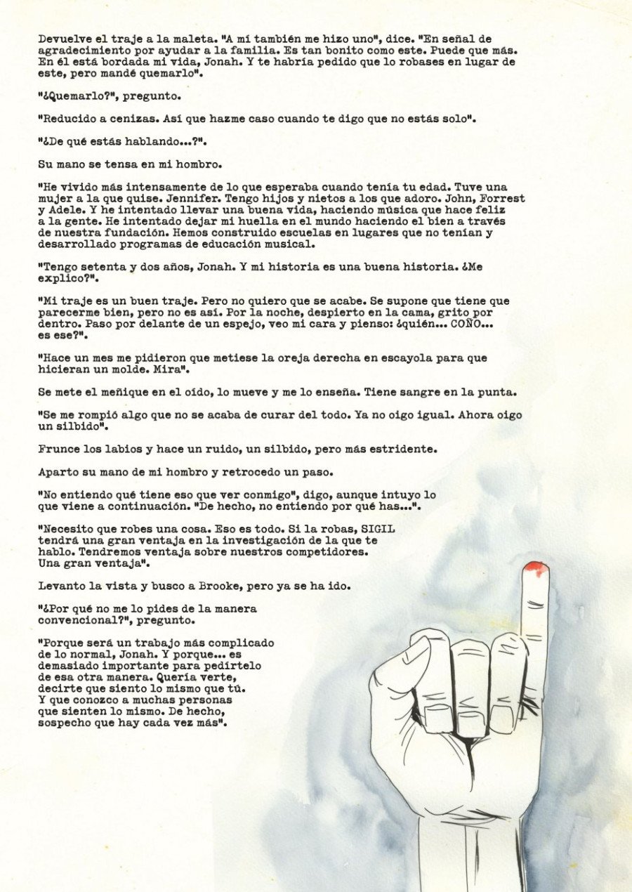 D. M. Después de la muerte Sangre en el oído