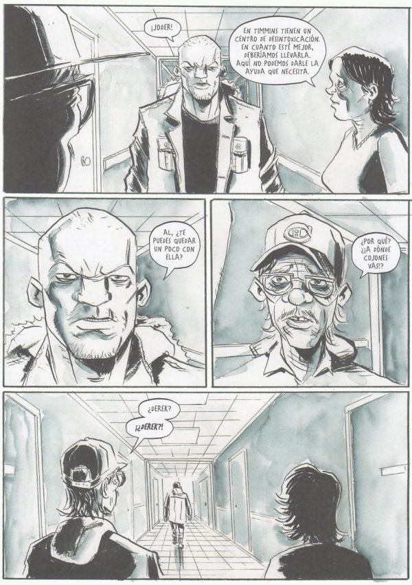 Derek con Al en el hospital donde está ingresada su hermana Beth