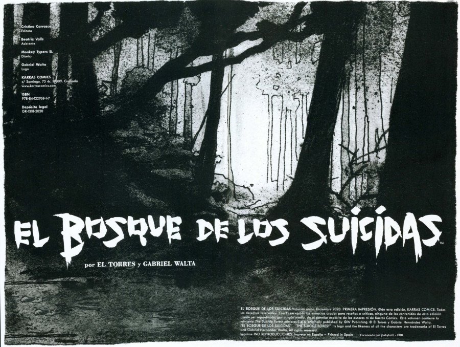 El bosque de los suicidas primera página
