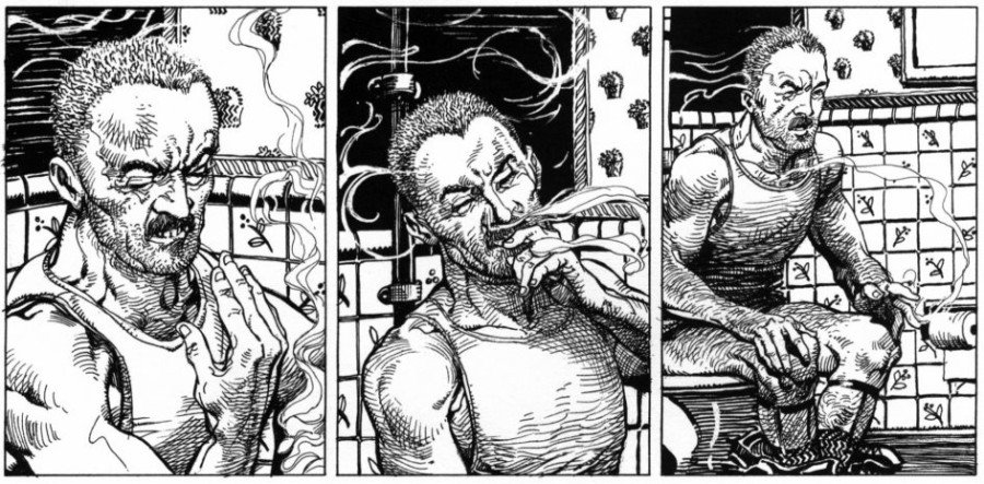 Monstruos de Barry Windsor Fumando en el baño