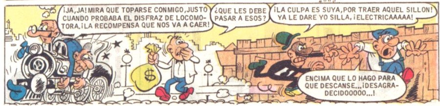 Pepe Gotera y Otilio Huyendo Mortadelo y Filemón al fondo Pepe Gotera y Otilio Huyendo Mortadelo y Filemón al fondo