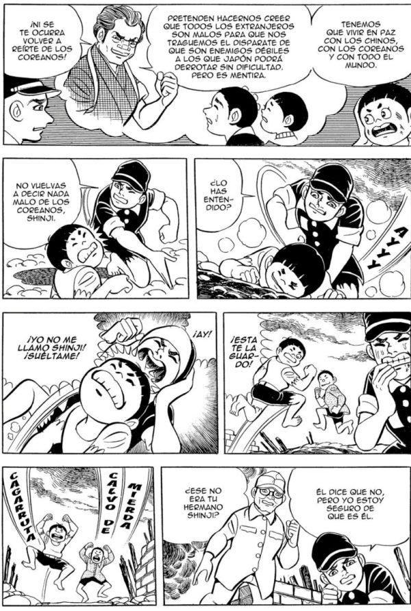 Pies descalzos. Una historia de Hiroshima Riéndose de los coreanos