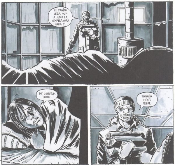 Recogiendo leña para prender el fuego