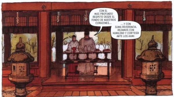 Rezando ante los Kami