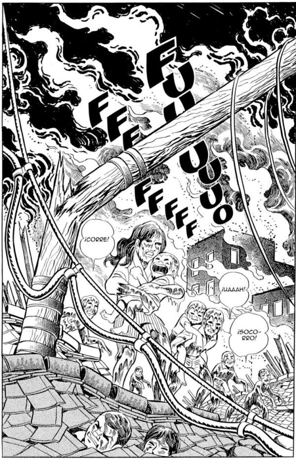 quemados por el fuego de la bomba en Hiroshima