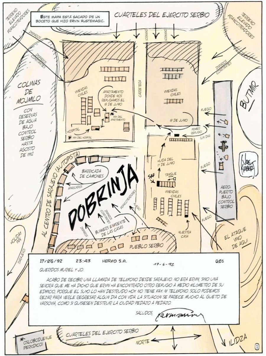 Fax desde Sarajevo Mapa sacado de un boceto hecho por Ervin Rustemagic Fax desde Sarajevo Mapa sacado de un boceto hecho por Ervin Rustemagic