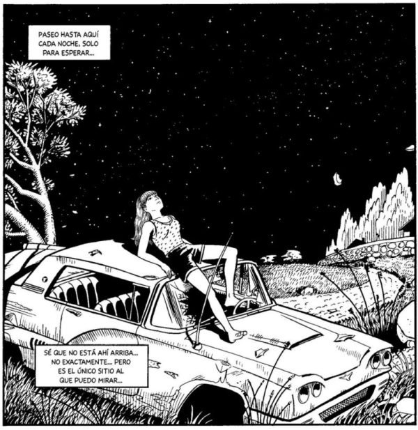 Zot! Mirando las estrellas recostada sobre el coche