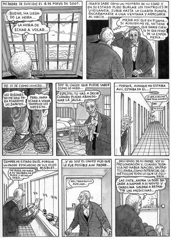 El arte de volar Suicidio