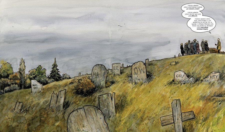 Harrow County Entierro en el cementerio
