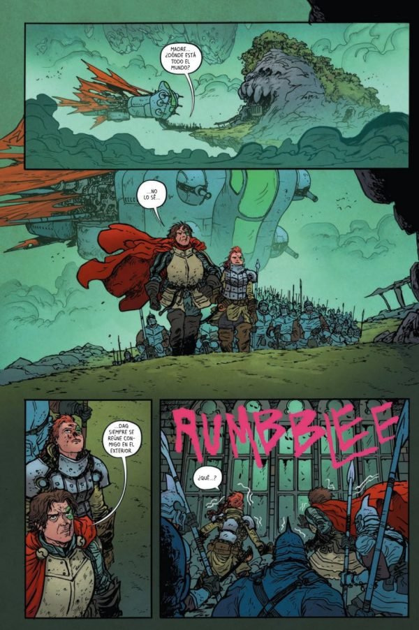 La nave espacial y el desembarco de los soldados