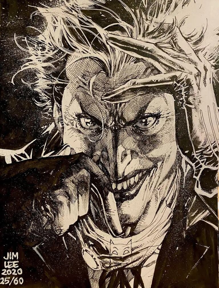 El Joker, arte de Jim Lee El Joker, arte de Jim Lee